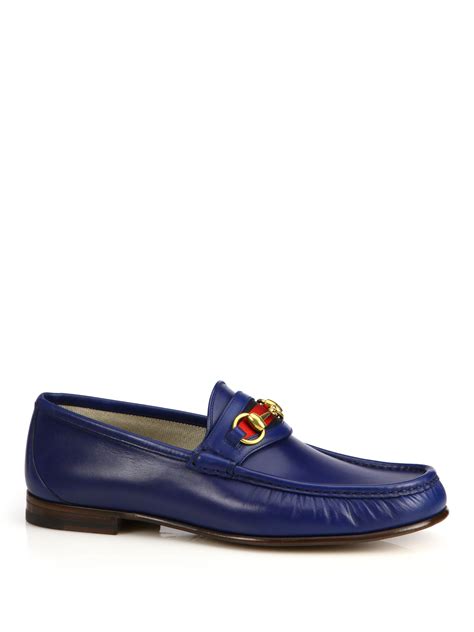 gucci blue loafers men's|blue Gucci loafers women's.